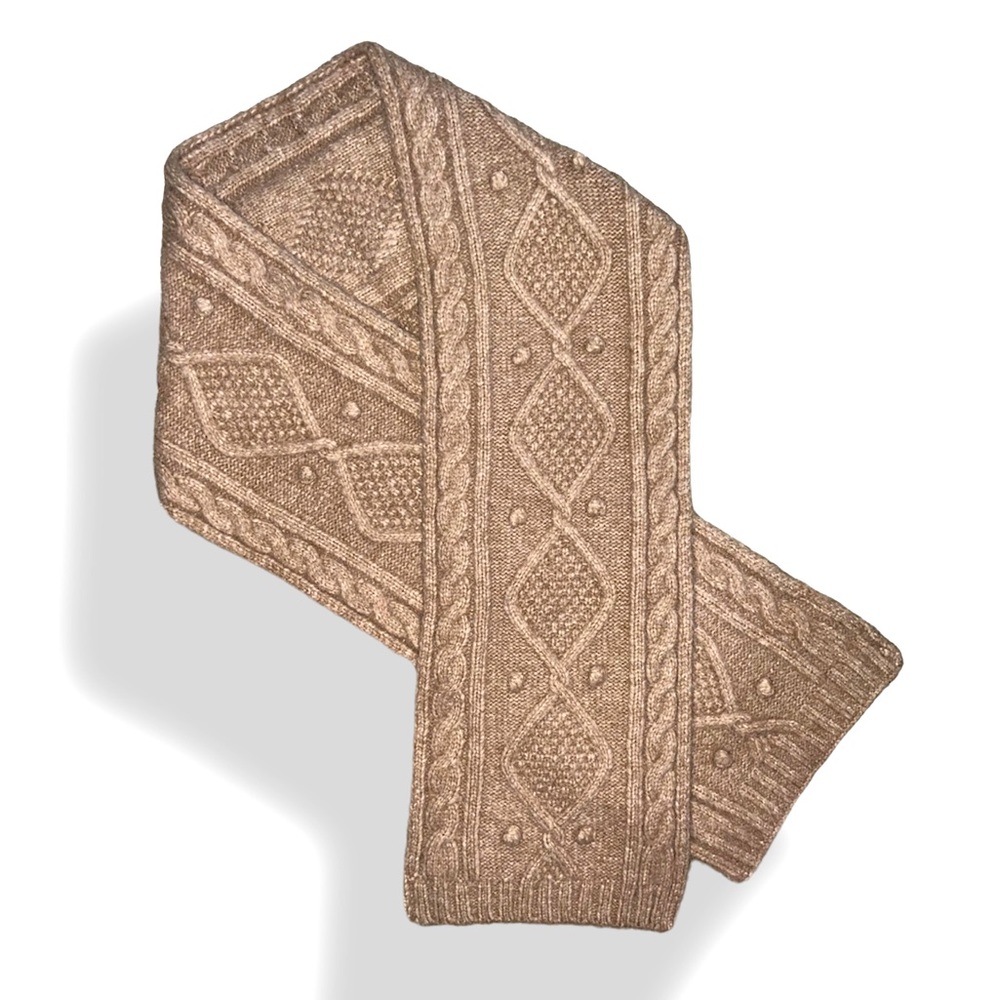 New Express Sweater Knit Scarf Tan - nice stocking stuffer NEW